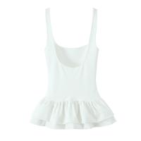 PB & ZA 2025, tops con tirantes simples y versátiles con dobladillo hinchado y temperamento ajustado, novedad de verano, ropa para mujer - details 2