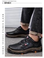 Zapatos Casuales de Cuero Retro para Hombres Transpirables, Cordones, Camino, Marrón, Primavera, Moda - details 4