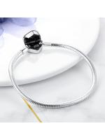 Pulsera de plata de ley 925 con forma de corazón y mariposa para mujer, brazalete de cadena de seguridad, compatible con abalorios originales, joyería - details 37