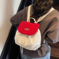 Mochila con cordón de Color sólido para regalo, bolso escolar de nailon de secado rápido para estudiantes, bolso de hombro de gran capacidad de estilo coreano para exteriores - details 22