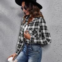 Camisa de Verano Azul a Cuadros Top Elegante para Mujer Moda Joven Novedad 2024 - details 20