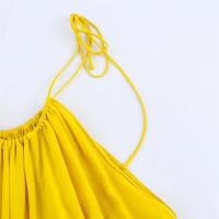 Vestido casual suelto con tirantes y cuello redondo, estilo de vacaciones en la playa, nueva ropa de mujer para el verano de 2025 - details 8