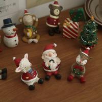 Regalo de Navidad, decoración de resina de animales bonitos, adorno de Papá Noel, decoración creativa de escritorio para oficina - details 6