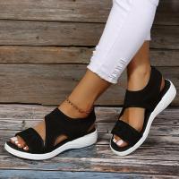 Women Knitted Sports Sandals Comfortable Open Toe Slip On Slingback Shoes Outdoor Non Slip Sandals - details 2