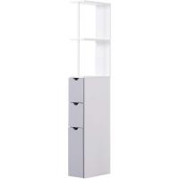 Columna Auxiliar Morno Auxiliar 2 Estantes 2 Cajones y 1 Puerta Antivuelco 15x33x136,5 cm Blanco - details 0