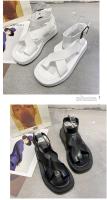 Sandalias de verano con punta redonda, estilo de Color sólido, versión, zapatos individuales cómodos para mujer - details 15