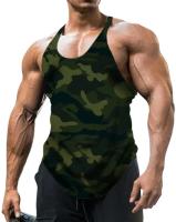 Nuevo chaleco con estampado de camuflaje para hombre, camisetas sin mangas de gimnasio geniales a la moda en 3D, camiseta sin mangas deportiva para entrenamiento físico Popular para hombre - details 6