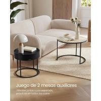 Mesas de Centro Modernas Juego de 2 Mesa Redondas auxiliares Estilo Nido - details 3