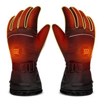 Guantes calefactables eléctricos con batería para invierno cálidos guantes calefactores para motocicleta  impermeables con pantalla táctil calentador de manos para ciclismo y esquí - details 7