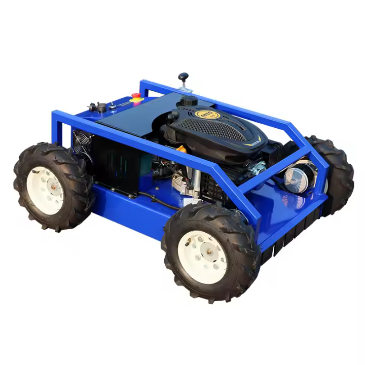 Robot cortacésped con control remoto con ruedas, cortacésped con Control remoto inalámbrico, tractor cortacésped estándar de la UE - 1
