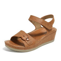 Sandalia's New 2025 Sandalias de verano con suela antideslizante para coches de mujer con tacones inclinados adhesivos y suela gruesa - details 3