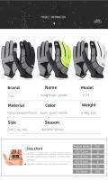 Giyo-guantes largos de dedo completo para bicicleta, manoplas transpirables para pantalla táctil, a prueba de golpes, para Otoño e Invierno - details 2