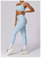 Conjunto de Yoga para Mujer en Rosa Traje Deportivo de Gimnasio con Leggings de Cintura Alta y Sujetador Deportivo de Espalda Cruzada Ropa de Yoga para Mujer Material Exterior de Nylon Adecuado para Primavera/Verano - details 20