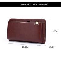 Bolso largo del embrague de los bolsos del bolso del bolso de la tarjeta de la cartera de la PU del negocio de los hombres ocasionales para el hombre - details 4