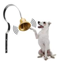 Campana colgante profesional para perros, timbre de entrenamiento de latón transparente fuerte con tornillos, suministros para mascotas, orinal - details 2