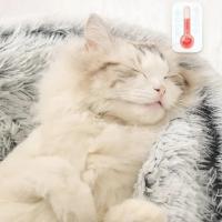 Cama redonda de felpa suave para gato, nido semicerrado redondo, cómodo y cálido, bolsa de dormir para perros pequeños, Invierno - details 2