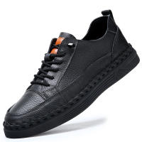 Primera capa de cuero de vaca zapatos de los hombres zapatos de cuero 2025 de los hombres de cuero genuino hechos a mano zapatos casuales de un pedal de cuero suave suela suave zapatos Doudou. - details 30