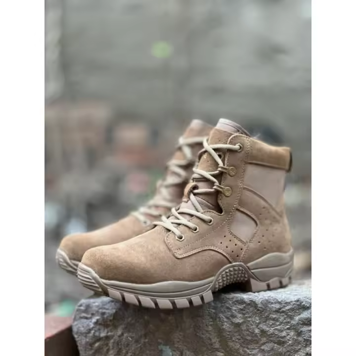 Botas tácticas impermeables, botas de trabajo, zapatos transpirables para hombre al aire libre, botas de montaña, zapatos de montaña antideslizantes - 1