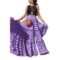 Falda estilo corrida de toros, lunares, vestido largo multicapa, suelto y con dobladillo grande - details 1