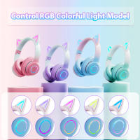 Auriculares Bluetooth Inalámbricos de Música con Luz LED de Color Degradado Auriculares para Juegos con Micrófono para Niños Regalos de Navidad Encantadores - details 11