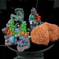 Adornos de arrecife de Coral para acuario de resina, artesanía colorida, casa de roca para peces, regalo creativo de refugio para peces simulados - details 3