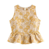 Corset OUWU para Mujer Cuello Redondo, Diseño Intricado, Dobladillo Peplum, Estampado, Elegante para Trajes - details 1