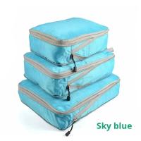 Bolsa de Almacenamiento de Viaje Compressible de Gran Capacidad Juego de 3 Cubos de Empaque Portátiles Negro, Azul, Gris - details 6