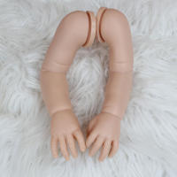 Accesorios para bebé Reborn, Kit de bricolaje en blanco con cuerpo y ojos de 65 CM, tamaño grande y gordo, Color fresco, Vinilo Suave sin pintar, pieza de muñeca sin terminar, 26 pulgadas - details 3