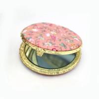 Espejo Floral de bolsillo para mujer, Mini espejo de maquillaje plegable portátil compacto de dos lados, maquillaje cosmético Vintage para regalo - details 5