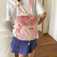 Mochila con cordón para exteriores de estilo coreano, mochila de nailon de fruta de Color dopamina para viaje, bolsa de libros de gran capacidad, bolso de hombro para senderismo - details 8