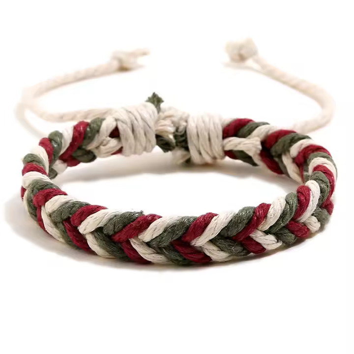 Pulsera hecha a mano con la cuerda de Colores, estilo Korean étnico simple, Regalos para helbres - 1