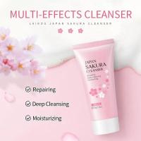 Crema de espuma Sakura Riche, limpieza profunda para rostro graso, crema hidratante suave con pimienta negra - details 0
