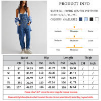 Monos de mezclilla sueltos casuales para mujer - details 0