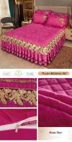 Colcha cálida de felpa dorada para invierno, fundas de almohada de lujo con juego de cama, falda de cama engrosada, algodón bordado - details 9