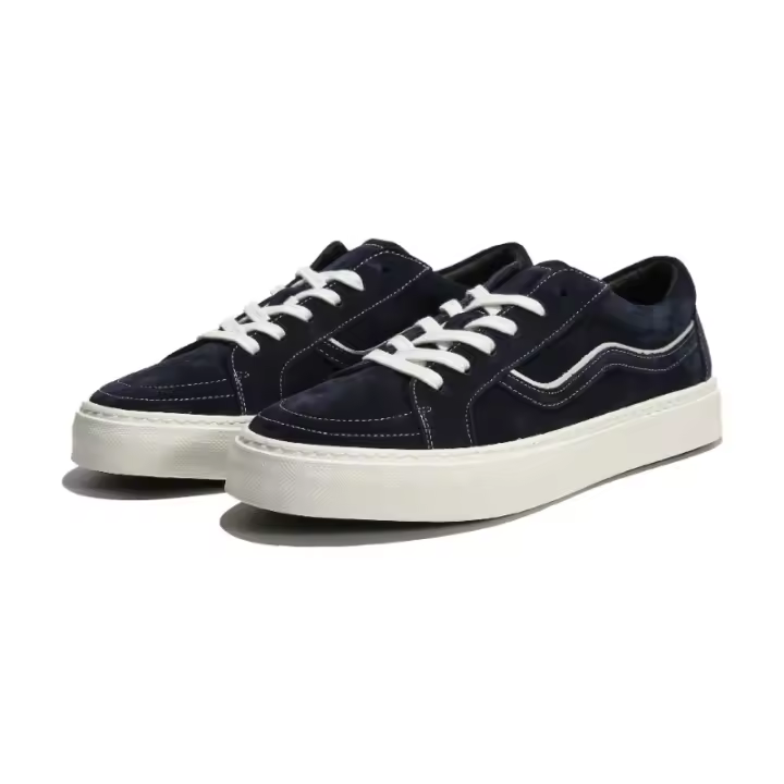 Zapatos casuales de cuero de moda en contraste de piel retro baja para hombre - 1