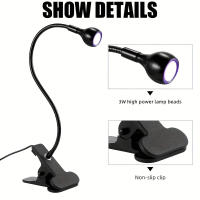 Pegamento UV multifuncional para manicura, lámpara multiusos con Clip e interruptor, luz púrpura, alta calidad - details 3