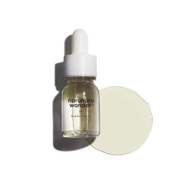 Aceite facial de arroz negro HARUHARU Wonder (10 ml) |   Vegano, libre de crueldad, EWG-Green… - 1