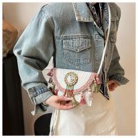 Bolso tejido a mano de verano estilo étnico de paja 2025 moda de interés especial nueva bandolera de hombro para vacaciones en la playa - details 15