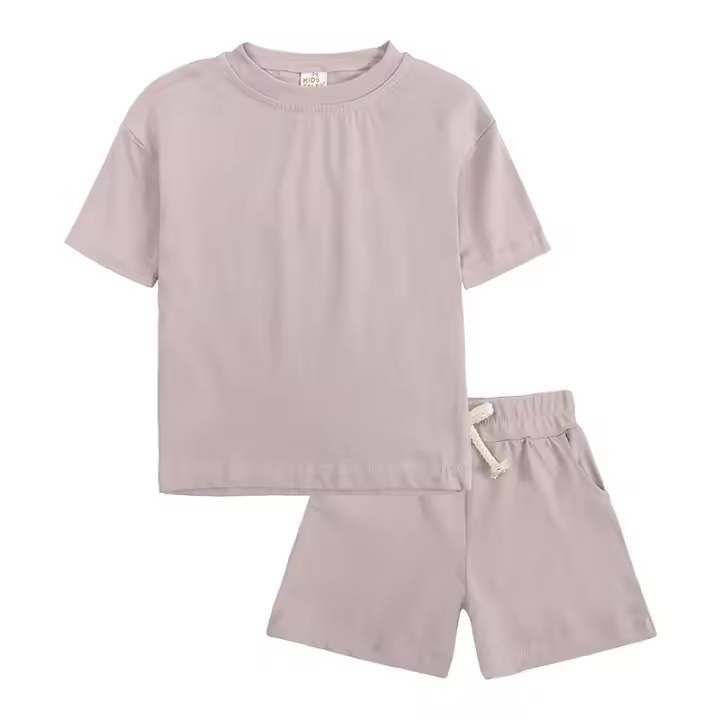 Traje para niños Niños y niñas versión coreana traje deportivo de verano 2025 nuevo verano ropa pequeña y mediana - 1