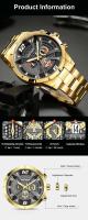 Reloj de Cronómetro de Cuarzo de Lujo para Hombres Leten Correa de Acero Impermeable - details 4