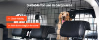 SucceBuy Barrera ajustable para automóvil para perros de 38 a 66,3 pulgadas, divisor de malla de alambre resistente de ajuste universal para maletero y asiento trasero, separador de mascotas para sedanes, camiones y SUV - details 4