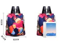 Mochila antirrobo, mujeres, ocio al aire libre, bolsa de viaje, impresión, mochila escolar de tela Oxford, mochila de moda, enviar colgante - details 0