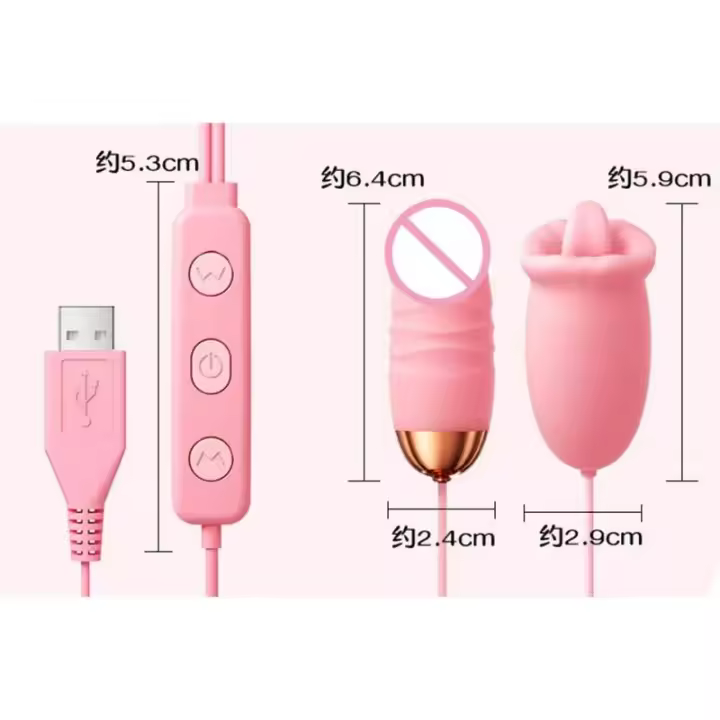 Masturbación femenina adulta salta huevo 10 velocidad USB vibrante lengua recargable juguetes sexuales para las mujeres masturbador del orgasmo del clítor - 1