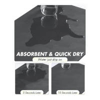 Alfombrilla de café absorbente con respaldo de goma para mostrador de cocina, accesorios de barra de café, gris, 30x40cm - details 3