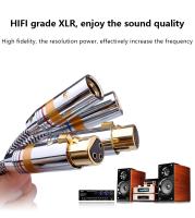 YYAUDIO 1 par de alta calidad OCC OFC Chapado en plata y cobre Xlr Cable de Audio equilibrado 3 pines 2 XLR Cable de Audio macho a hembra - details 2