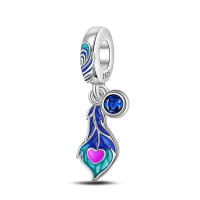 Encantos de Plumas de Plata Esterlina S925 para Mujeres Regalo de Joyería Fina para Cumpleaños Ajustables a Pulseras Originales de 3mm DIY con Zirconia - details 15