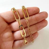 Pulsera de Acero Grande Golden Cat Pulsera de Enlace para Mujeres de 17 cm Acero Inoxidable - details 0