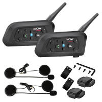 Intercomunicador Bluetooth V6 Pro para Casco de Motocicleta con Comunicación Inalámbrica de 1200M para 6 Riders Estéreo Impermeable 850mAh - details 12
