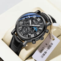 Reloj de negocios multifunción hombre impermeable reloj romano - details 1