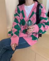 Cardigan de Punto Retro para Mujer 2024 Ajuste Suelto, Manga Larga, Gancho, Elegante - details 13